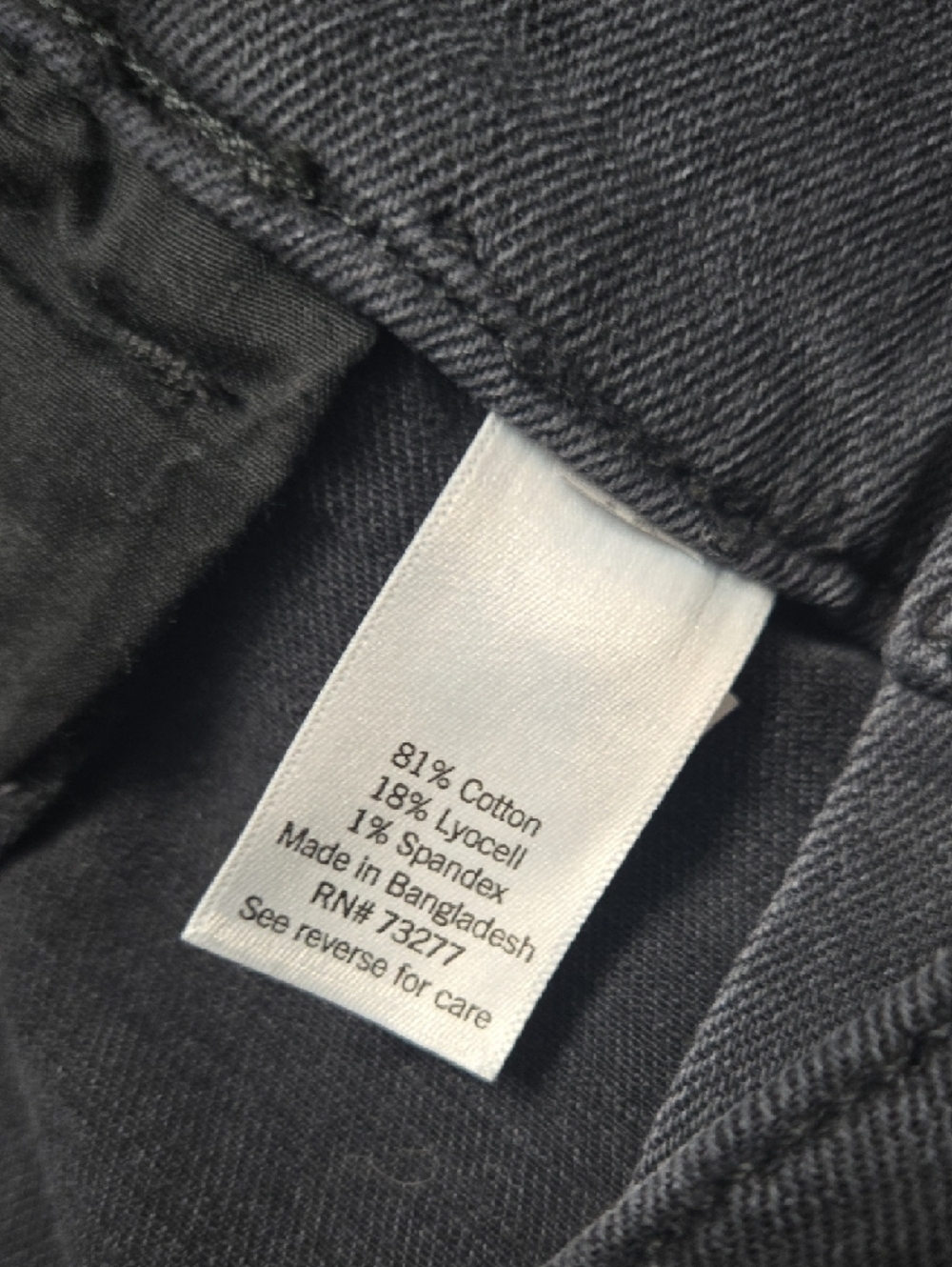 Sonoma Charcoal Cropped Pants with Button Waist - Picture 4 of 9